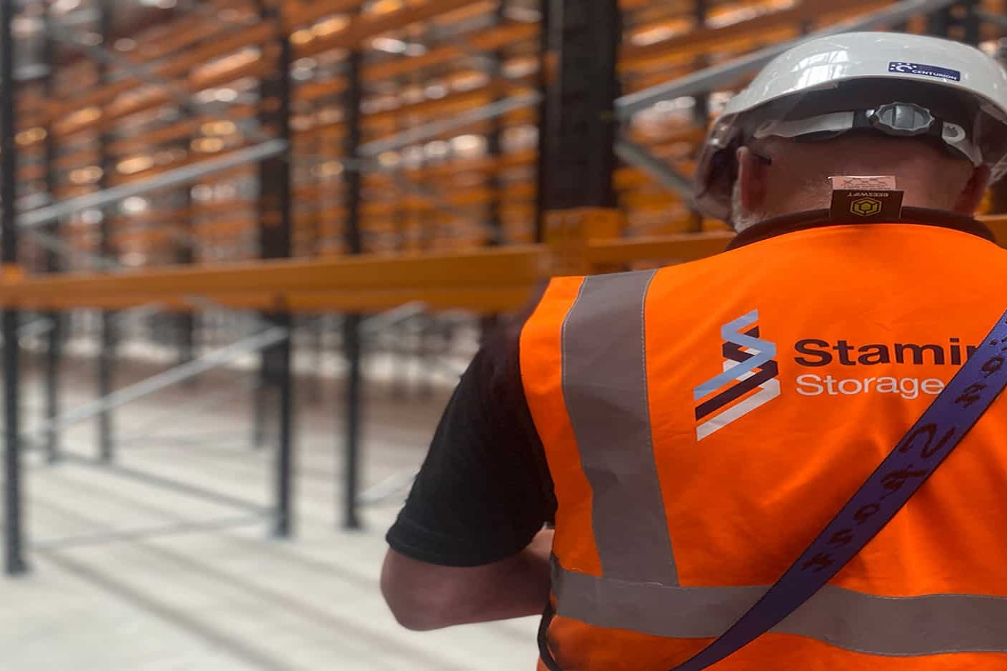 Rack inspection carried out by Stamina employee