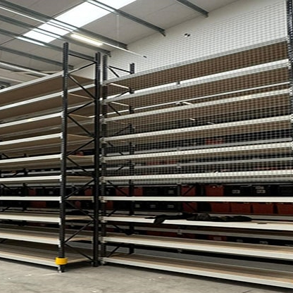 heavy-duty industrial, long span shelving, longspan picking shelving in warehouse