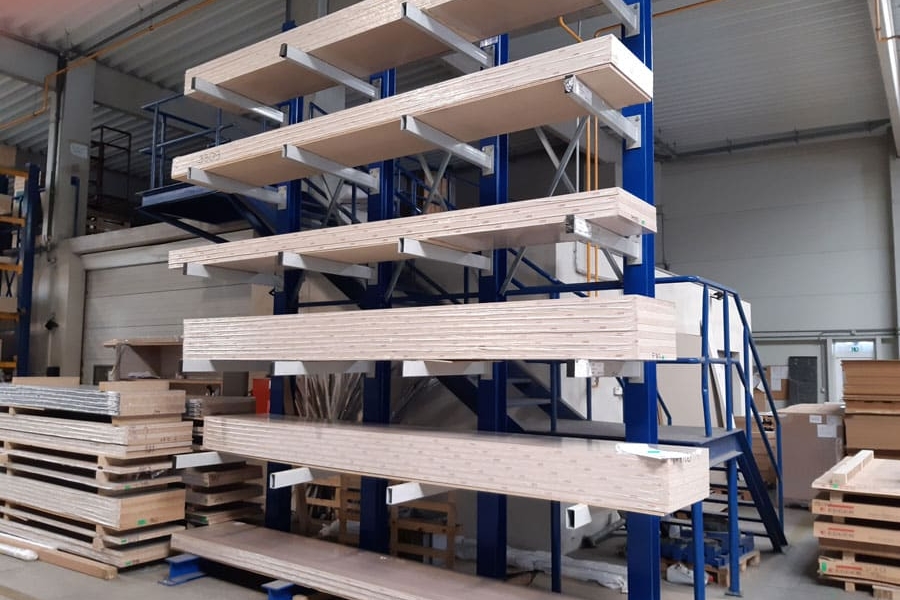 Cantilever Racking with timber sheets