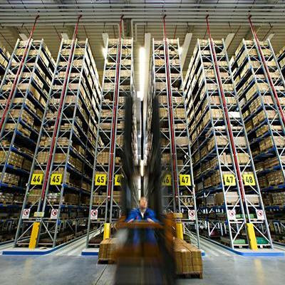 Narrow Aisle Racking System stocked with pallets