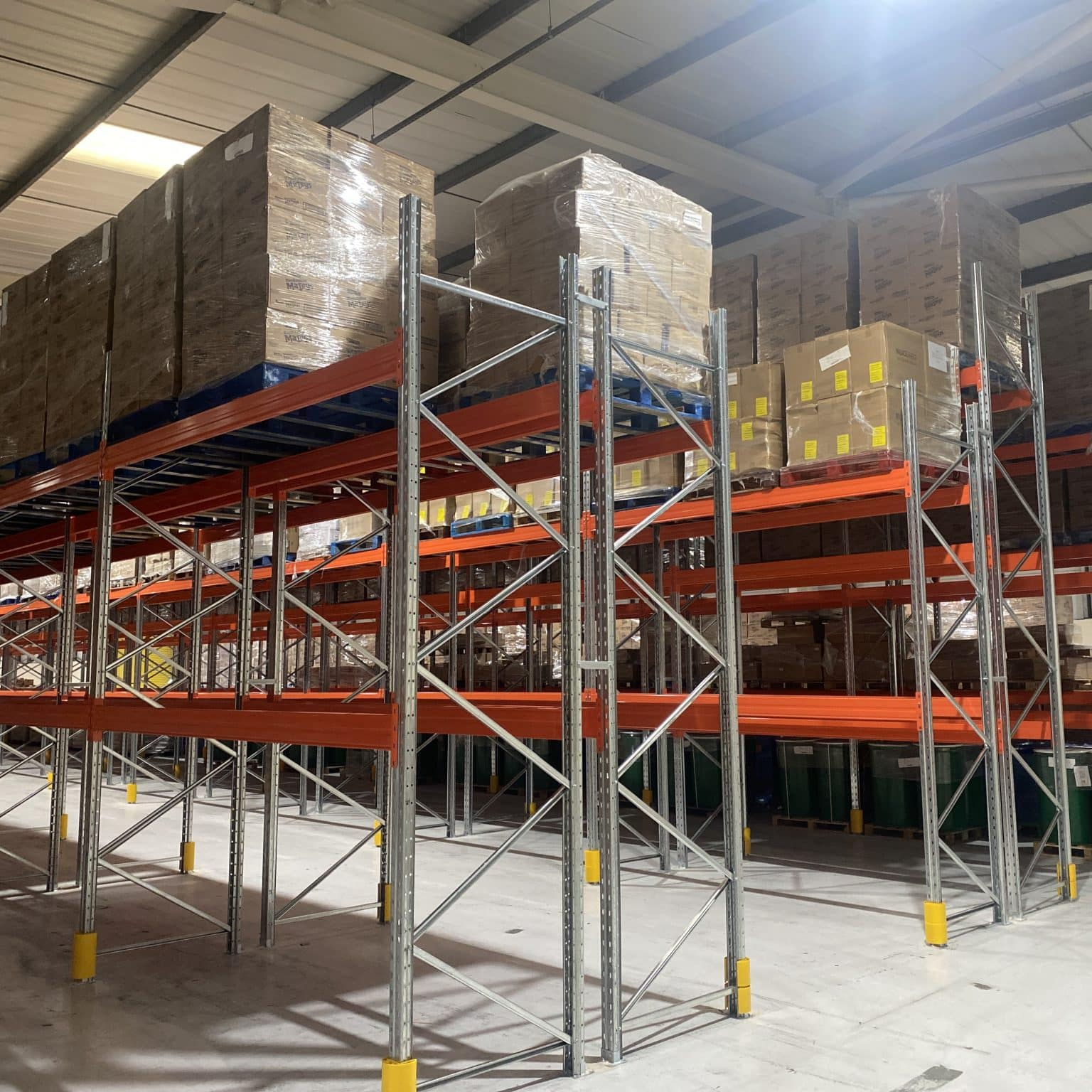 double bays pallet racking. sso logistics