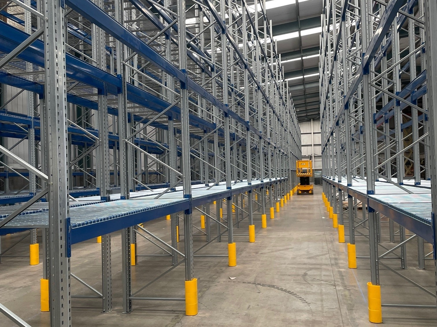 pallet racking system, with rack protection